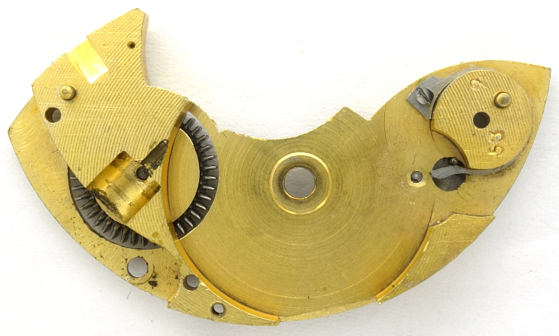 Unterseite Federhausbrücke Cortebert 474: Unterseite Federhausbrücke