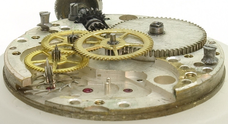 Seitenansicht des Räderwerks Judex 130: Seitenansicht des Räderwerks