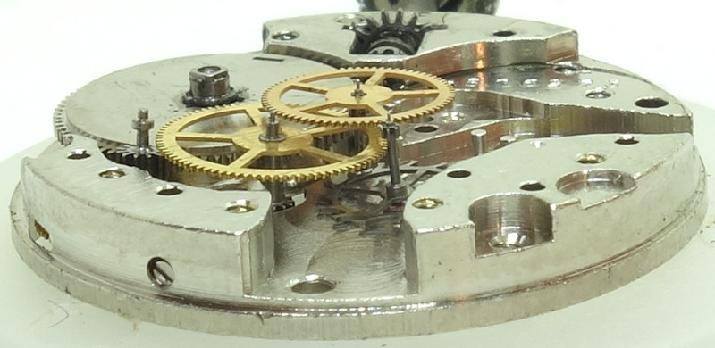 Seitenansicht des Räderwerks Luch 1809: Seitenansicht des Räderwerks