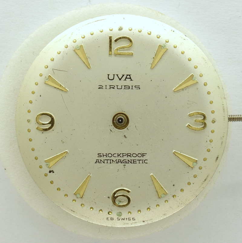 ETA 1080: UVA Herrenuhr  (Gehäuse und Zeiger fehlen, 2x)